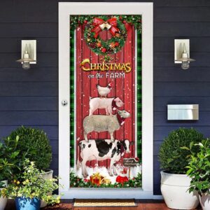 Christmas On The Farm Cattle Door Cover,…