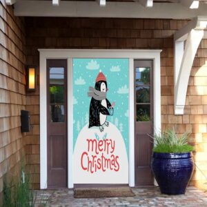Christmas Penguin Door Decor, Christmas Door Covers,…