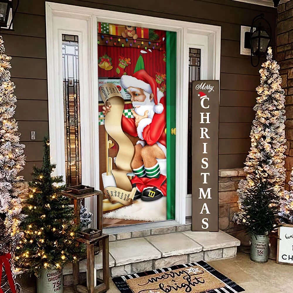 Christmas Santa Door Cover Funny, Xmas Gifts For Pet Lovers, Christmas Gift For Decor, Christmas Gift Christmas Santa Door Cover Funny, Xmas Gifts For Pet Lovers, Christmas Gift For Decor, Christmas Gift