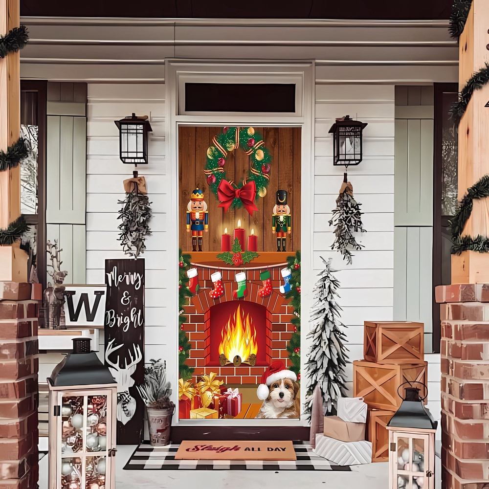 Christmas Scene Door Cover, Christmas Scene Christmas Door Covers, Gift For Christmas, Christmas Gift Christmas Scene Door Cover, Christmas Scene Christmas Door Covers, Gift For Christmas, Christmas Gift