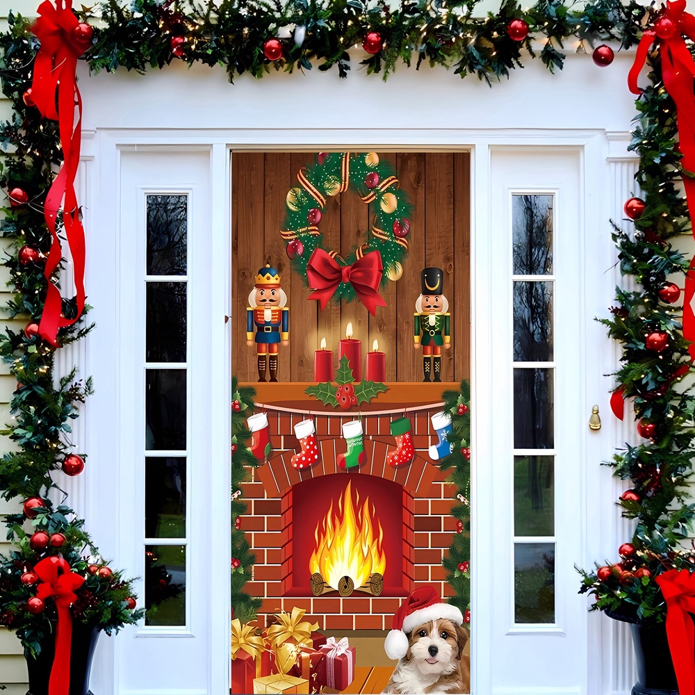 Christmas Scene Door Cover, Christmas Scene Christmas Door Covers, Gift For Christmas, Christmas Gift Christmas Scene Door Cover, Christmas Scene Christmas Door Covers, Gift For Christmas, Christmas Gift