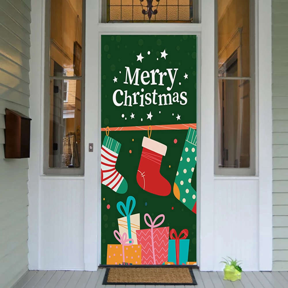 Christmas Stockings Door Decor, Christmas Door Covers, Christmas Gift For Family, Christmas Gift Christmas Stockings Door Decor, Christmas Door Covers, Christmas Gift For Family, Christmas Gift