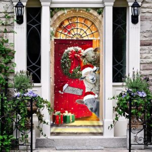 Christmas With My Herd Sheep Cattle Farmer Door Cover Christmas Outdoor Decoration Unique Gifts Doorcover Christmas Gift 3 bpb6yj.jpg