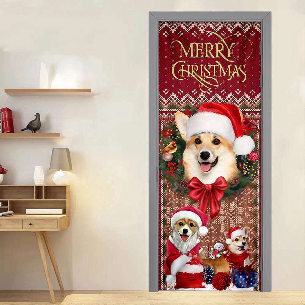 Corgi Happy House Christmas Door Cover, Gift For Corgi Lover, Gift For Christmas, Christmas Gift Corgi Happy House Christmas Door Cover, Gift For Corgi Lover, Gift For Christmas, Christmas Gift