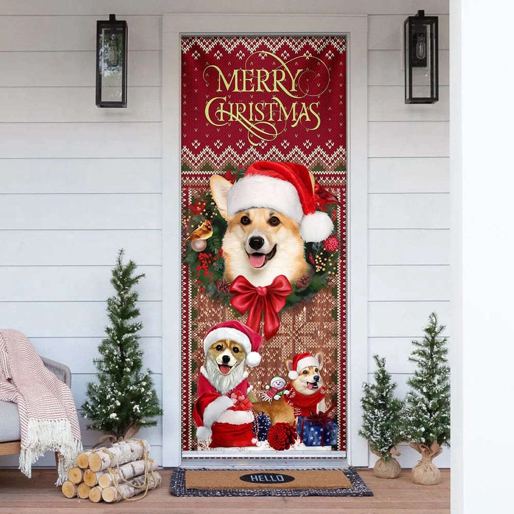 Corgi Happy House Christmas Door Cover, Gift For Corgi Lover, Gift For Christmas, Christmas Gift Corgi Happy House Christmas Door Cover, Gift For Corgi Lover, Gift For Christmas, Christmas Gift