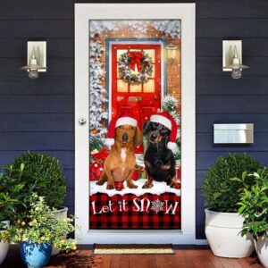 Dachshunds Christmas Door Cover, Dachshund Lover Gifts,…