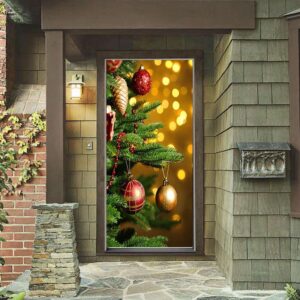 Decorated Tree Door Cover, Christmas Door Covers,…