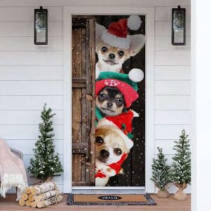 Dog Chihuahua Christmas Door Banner, Christmas Door…