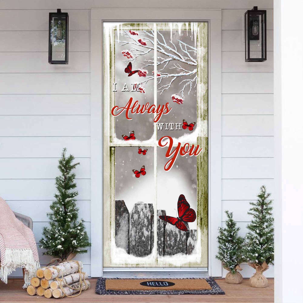 Enchanting Butterfly Winter Sky Gift Door Cover for Butterfly Lovers, Christmas Gift Enchanting Butterfly Winter Sky Gift Door Cover for Butterfly Lovers, Christmas Gift