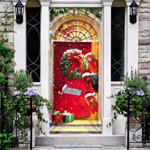 Farmhouse Chicken Christmas Door Cover Unique Gifts Doorcover Christmas Gift 2 mwv2ri.jpg