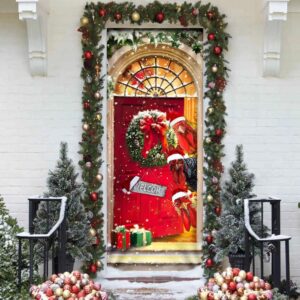 Farmhouse Chicken Christmas Door Cover Unique Gifts Doorcover Christmas Gift 3 fqejxo.jpg