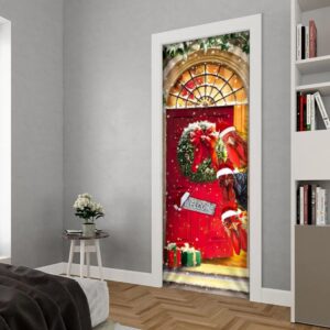 Farmhouse Chicken Christmas Door Cover Unique Gifts Doorcover Christmas Gift 5 vjoq3p.jpg