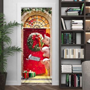 Farmhouse Pig Christmas Door Cover Gift For Famer Christmas Outdoor Decoration Christmas Gift 3 w8d0ci.jpg