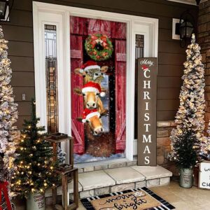 Funny Cow Christmas Door Cover Cattle Unique Gifts Doorcover Holiday Decor Christmas Gift 2 qusybk.jpg