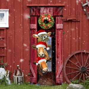Funny Cow Christmas Door Cover Cattle Unique Gifts Doorcover Holiday Decor Christmas Gift 4 c8ozfe.jpg