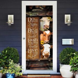 Funny Cows. Do What Makes You Happy Door Cover Unique Gifts Doorcover Christmas Gift 2 qsz3uf.jpg