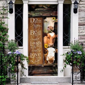 Funny Cows. Do What Makes You Happy Door Cover Unique Gifts Doorcover Christmas Gift 3 mwzsyd.jpg