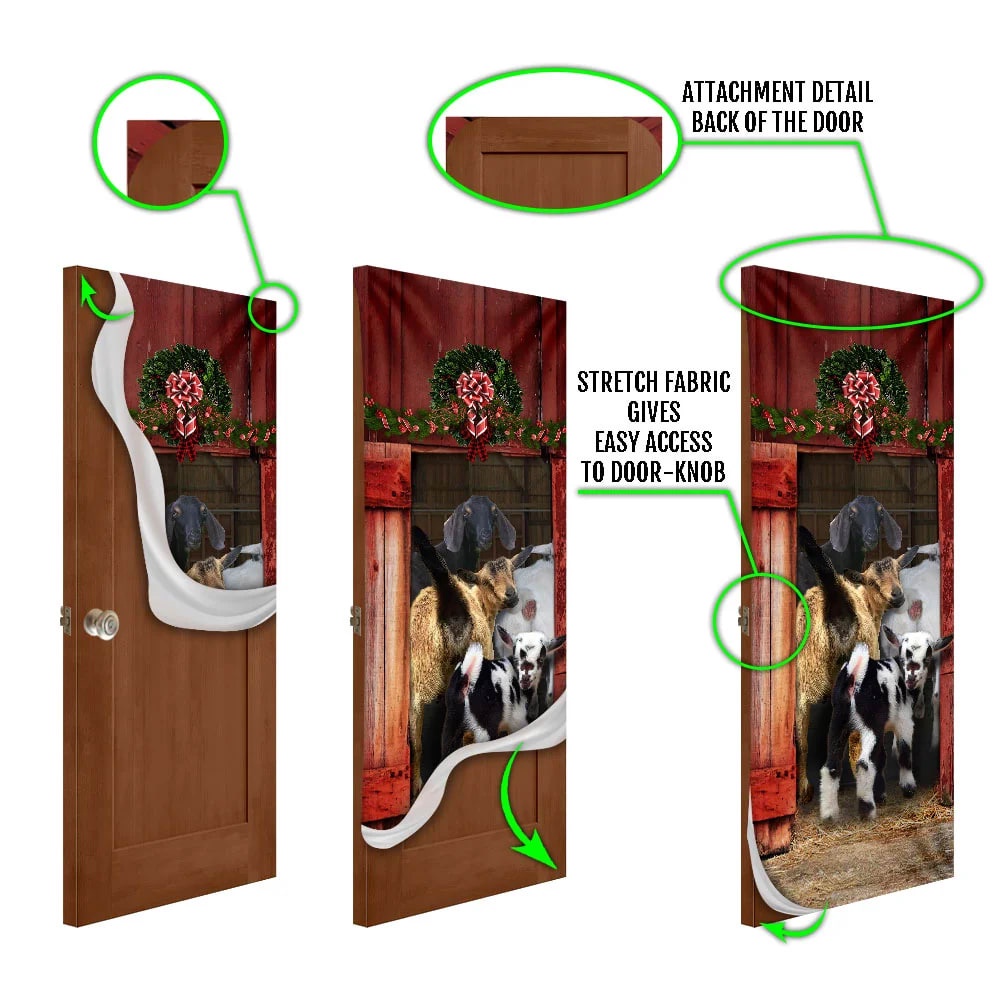 Funny Family Goat Door Cover, Unique Gifts Doorcover, Housewarming Gifts, Christmas Gift Funny Family Goat Door Cover, Unique Gifts Doorcover, Housewarming Gifts, Christmas Gift