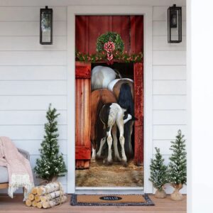 Funny Family Horse Door Cover, Unique Gifts…