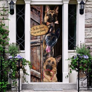 German Shepherd. We Are Family Door Cover,…
