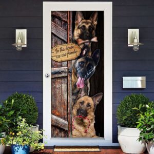 German Shepherd. We Are Family Door Cover Xmas Gifts For Pet Lovers Christmas Gift 2 suzfci.jpg