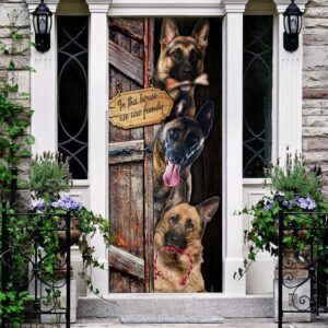 German Shepherd. We Are Family Door Cover,…