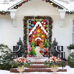 Gingerbread House Door Cover, Christmas Door Covers,…
