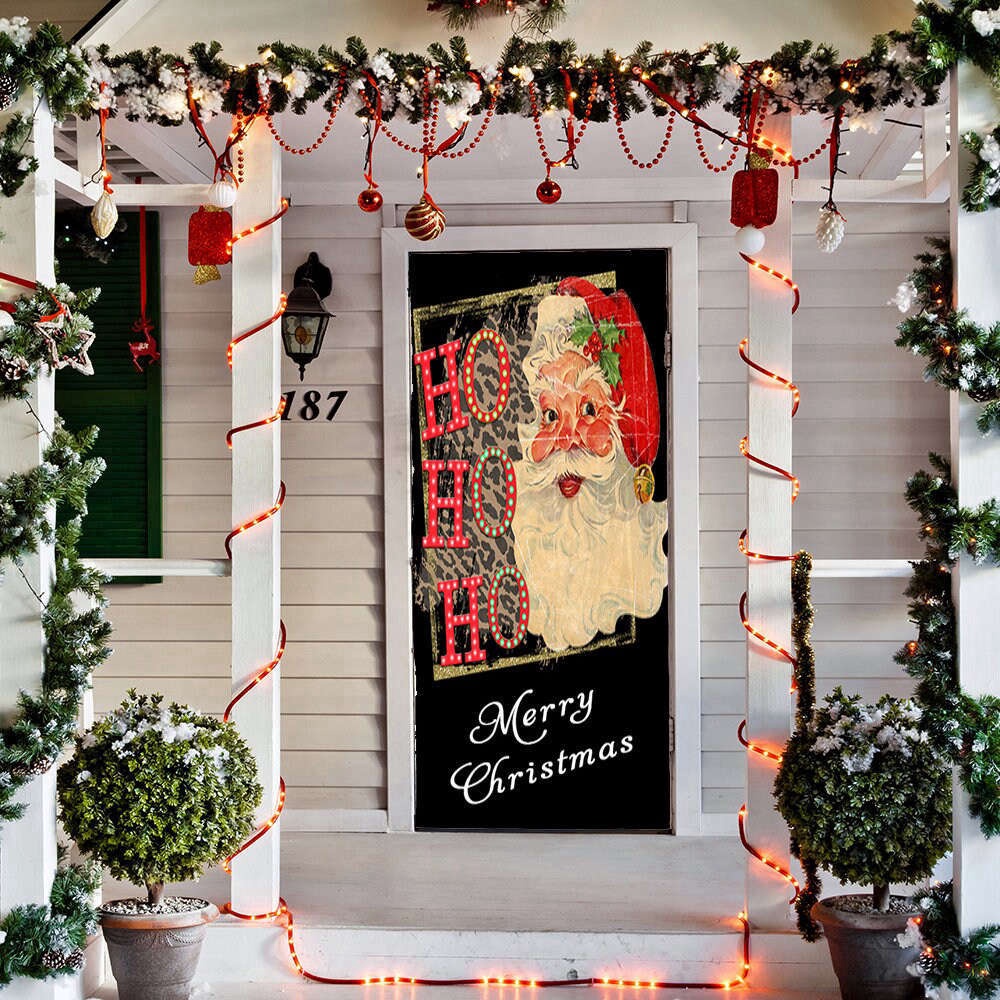 HO HO HO Door Cover, Christmas Door Covers, Christmas Gift For Family, Christmas Gift