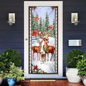 Happy Deer Family Christmas Door Cover Deer Door Cover Christmas Outdoor Decoration Christmas Gift 2 r2zdpi.jpg