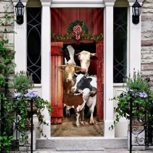 Happy Family Cattle Door Cover Unique Gifts Doorcover Holiday Decor Christmas Gift 3 tqfiuu.jpg