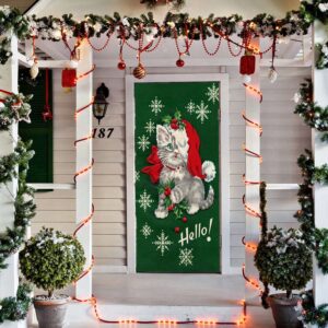 Hello Kitty Door Cover Christmas Door Cover Christmas Gift For Cat Lover Christmas Gift 2 ows2bl.jpg
