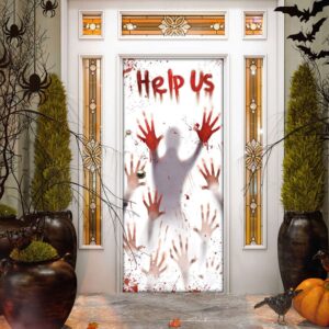 Horror Help Us Halloween Door Cover Decorations…