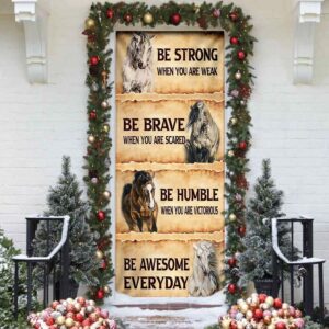 Horse. Be Awesome Everyday Door Cover, Unique…