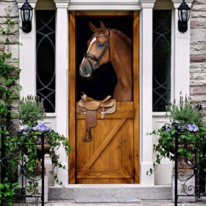 Horse In Stable Door Cover Xmas Gifts For Pet Lovers Christmas Gift For Friends Christmas Gift 3 al88fn.jpg