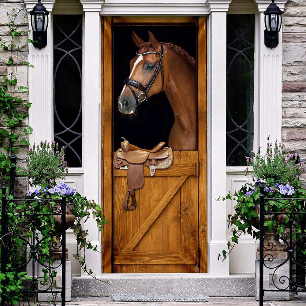 Horse In Stable Door Cover, Xmas Gifts For Pet Lovers, Christmas Gift For Friends, Christmas Gift Horse In Stable Door Cover, Xmas Gifts For Pet Lovers, Christmas Gift For Friends, Christmas Gift