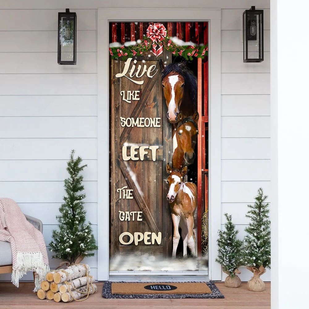 Horse Life Door Cover, Unique Gifts Doorcover, Christmas Gift For Friends, Christmas Gift Horse Life Door Cover, Unique Gifts Doorcover, Christmas Gift For Friends, Christmas Gift