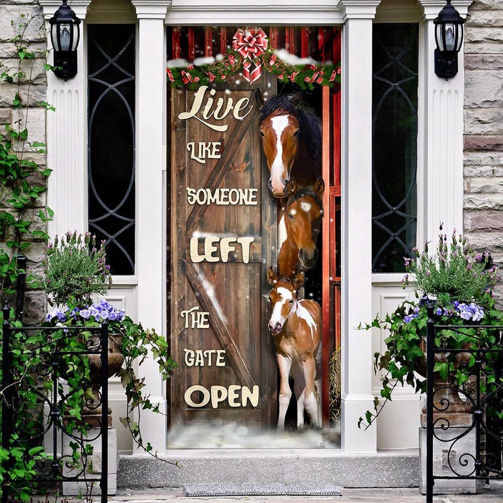 Horse Life Door Cover, Unique Gifts Doorcover, Christmas Gift For Friends, Christmas Gift Horse Life Door Cover, Unique Gifts Doorcover, Christmas Gift For Friends, Christmas Gift
