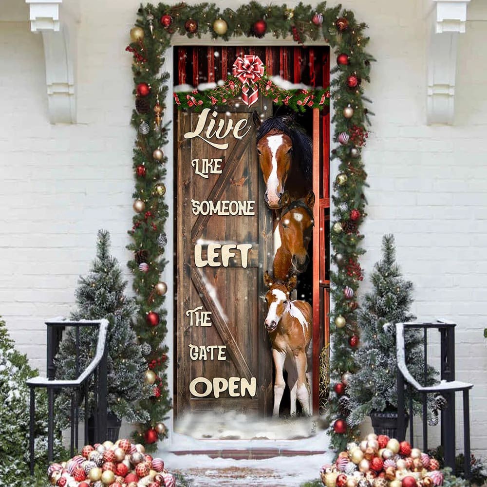 Horse Life Door Cover, Unique Gifts Doorcover, Christmas Gift For Friends, Christmas Gift Horse Life Door Cover, Unique Gifts Doorcover, Christmas Gift For Friends, Christmas Gift