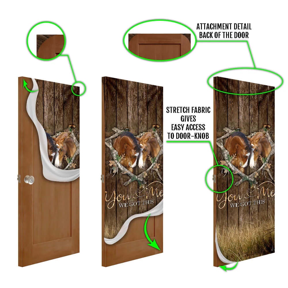 Horse Lover. You And Me We Got This Door Cover, Unique Gifts Doorcover, Christmas Gift Horse Lover. You And Me We Got This Door Cover, Unique Gifts Doorcover, Christmas Gift