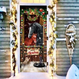 Horse Merry Christmas Door Cover Christmas Door Cover Gift For Christmas Christmas Gift 3 dc8r3g.jpg