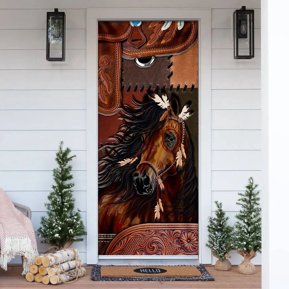 Horse Spirit Door Cover, Unique Gifts Doorcover, Holiday Decor, Christmas Gift Horse Spirit Door Cover, Unique Gifts Doorcover, Holiday Decor, Christmas Gift