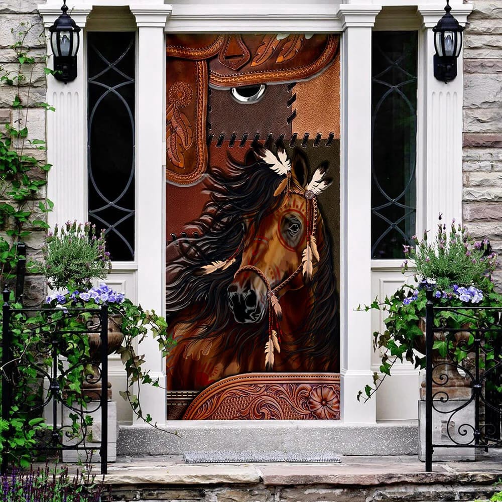 Horse Spirit Door Cover, Unique Gifts Doorcover, Holiday Decor, Christmas Gift Horse Spirit Door Cover, Unique Gifts Doorcover, Holiday Decor, Christmas Gift