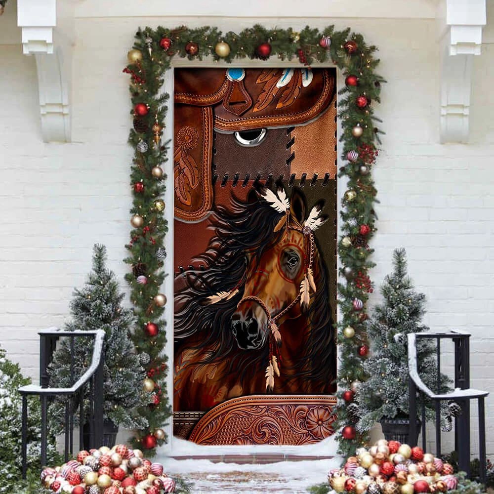 Horse Spirit Door Cover, Unique Gifts Doorcover, Holiday Decor, Christmas Gift Horse Spirit Door Cover, Unique Gifts Doorcover, Holiday Decor, Christmas Gift