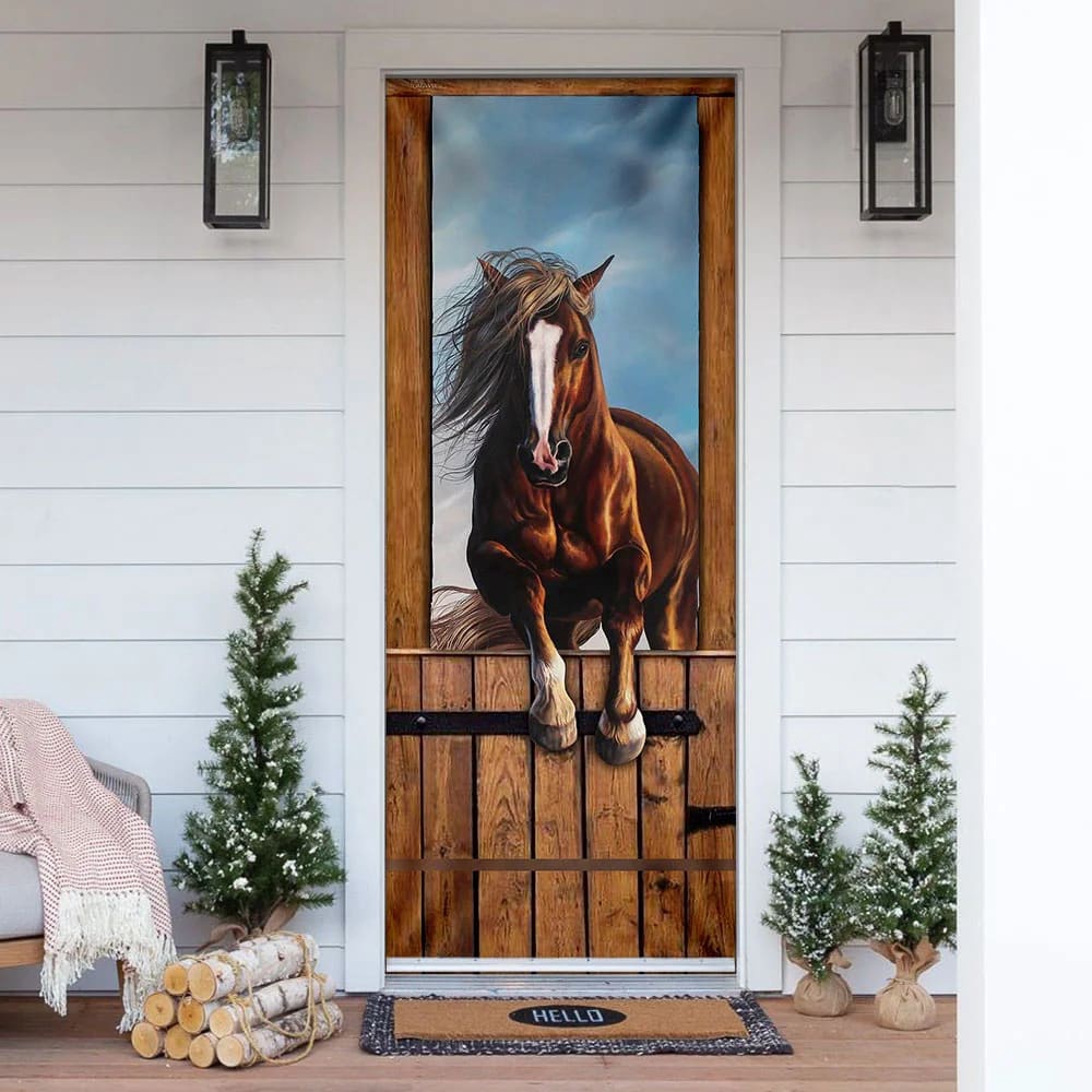 Horse Stall Door Cover, Unique Gifts Doorcover, Housewarming Gifts, Christmas Gift Horse Stall Door Cover, Unique Gifts Doorcover, Housewarming Gifts, Christmas Gift