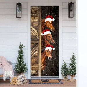 Horses Door Cover, Unique Gifts Doorcover, Christmas…