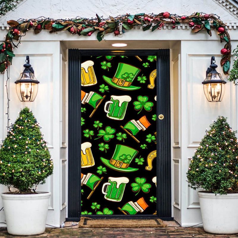 Irish Patrick’s Day Pattern Door Cover Happy Saint Patrick’s Day March 17th Home Decoration, Christmas Gift Irish Patrick’s Day Pattern Door Cover Happy Saint Patrick’s Day March 17th Home Decoration, Christmas Gift