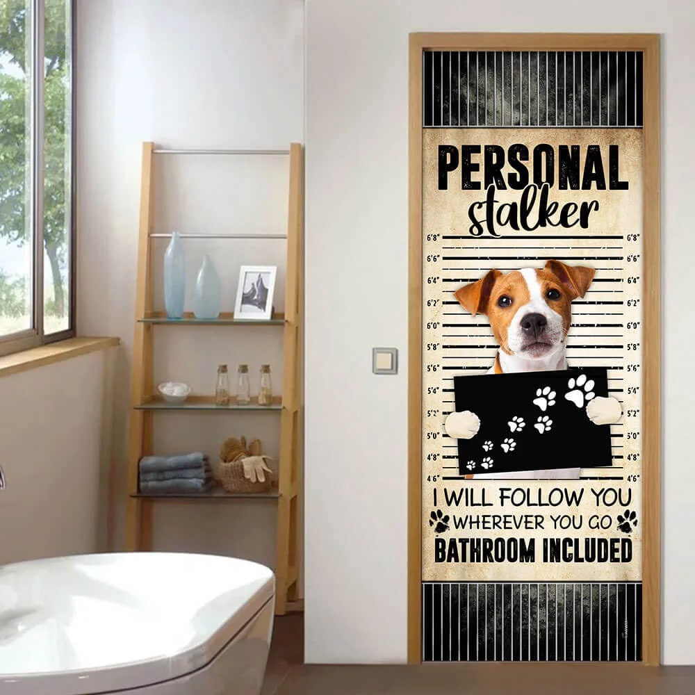 Jack Russell Terrier I Will Follow You Wherever You Go Bathroom Included Door Cover, Gifts For Dog Lovers, Christmas Gift Jack Russell Terrier I Will Follow You Wherever You Go Bathroom Included Door Cover, Gifts For Dog Lovers, Christmas Gift