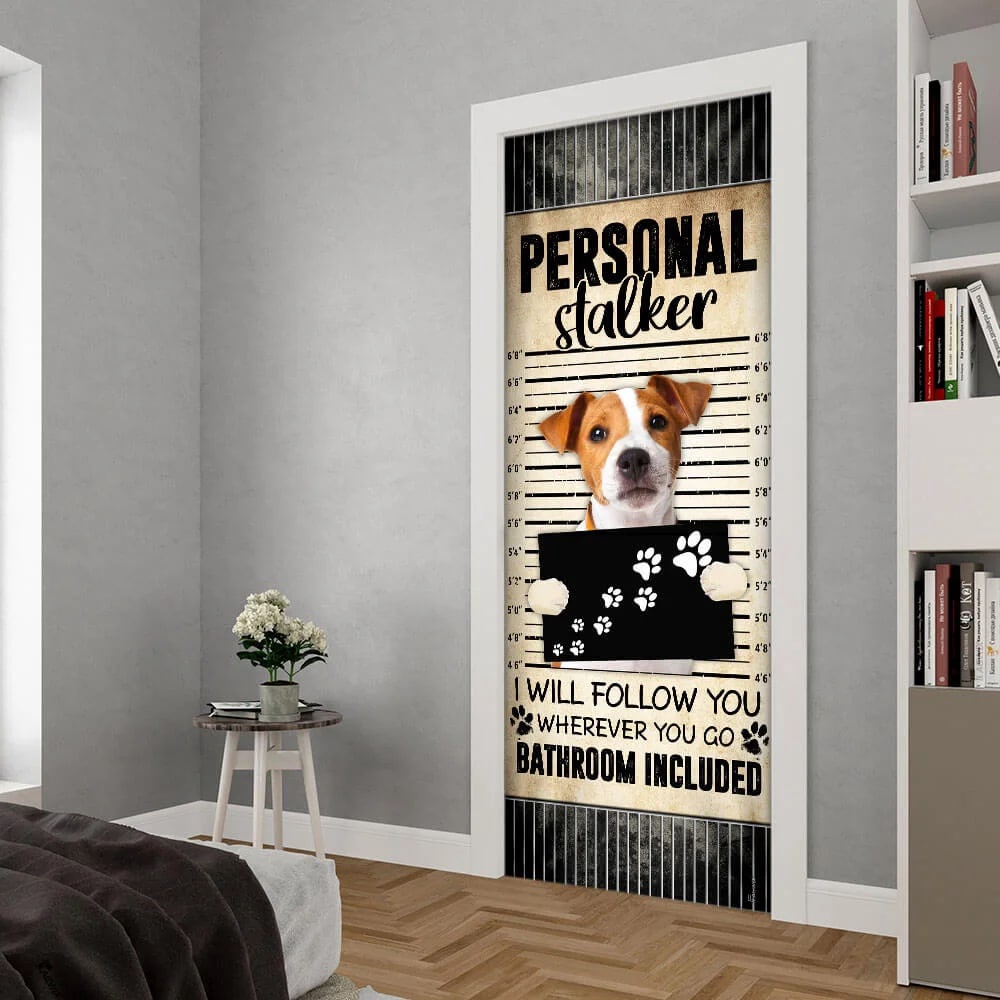 Jack Russell Terrier I Will Follow You Wherever You Go Bathroom Included Door Cover, Gifts For Dog Lovers, Christmas Gift Jack Russell Terrier I Will Follow You Wherever You Go Bathroom Included Door Cover, Gifts For Dog Lovers, Christmas Gift