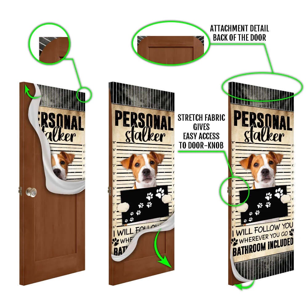 Jack Russell Terrier I Will Follow You Wherever You Go Bathroom Included Door Cover, Gifts For Dog Lovers, Christmas Gift Jack Russell Terrier I Will Follow You Wherever You Go Bathroom Included Door Cover, Gifts For Dog Lovers, Christmas Gift