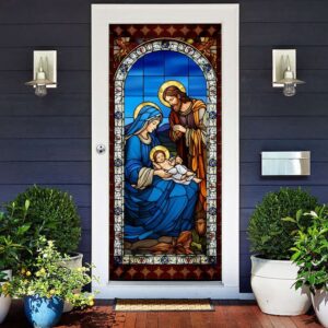 Jesus Door Cover Jesus Was Born Stained Glass Art Christian Decoration Door Cover Christmas Gift 2 rquvlm.jpg